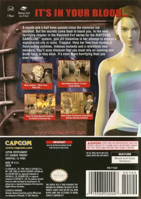 Resident Evil 3 - Nemesis box cover back